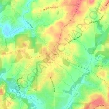 Matt topographic map, elevation, terrain