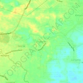 Pantaron topographic map, elevation, terrain