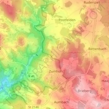 Röhrenhof topographic map, elevation, terrain