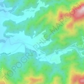 Najafpur topographic map, elevation, terrain