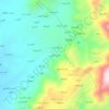 Qahf al Jabal topographic map, elevation, terrain