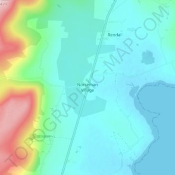 Norseman Village topographic map, elevation, terrain