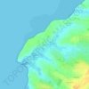 Lauzières topographic map, elevation, terrain