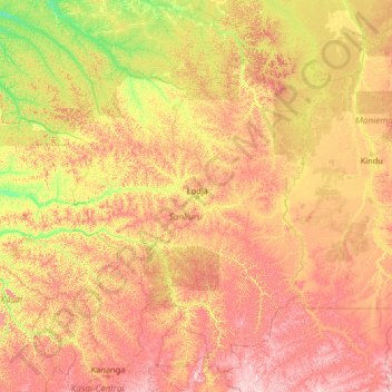 Sankuru topographic map, elevation, terrain