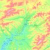 Jiangyuan topographic map, elevation, terrain