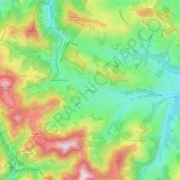 Mühlrüti topographic map, elevation, terrain