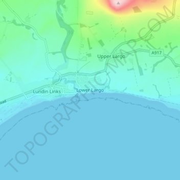 Lower Largo topographic map, elevation, terrain