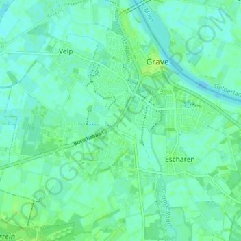 De Elft topographic map, elevation, terrain