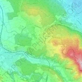 Waldegg topographic map, elevation, terrain