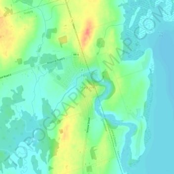 Seagrave topographic map, elevation, terrain