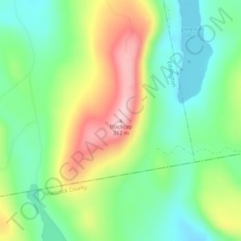 Blackcap topographic map, elevation, terrain