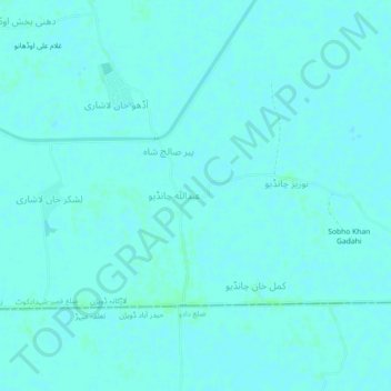 Sodho Khan Chandio topographic map, elevation, terrain