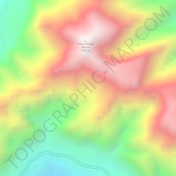 Gara Muleta Terara topographic map, elevation, terrain