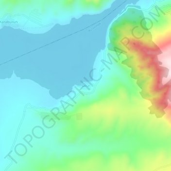 Salur topographic map, elevation, terrain