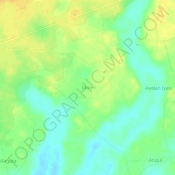 Idole topographic map, elevation, terrain