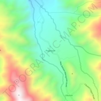 Pagsilaan topographic map, elevation, terrain