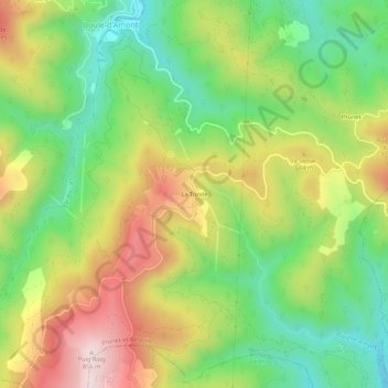 La Trinité topographic map, elevation, terrain