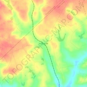 Sunny Brook topographic map, elevation, terrain