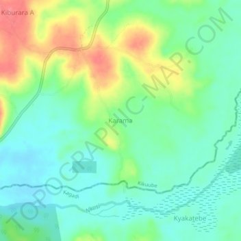 Karama topographic map, elevation, terrain