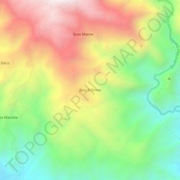 Bois D'Orme topographic map, elevation, terrain