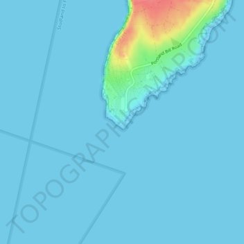 Portland Bill topographic map, elevation, terrain