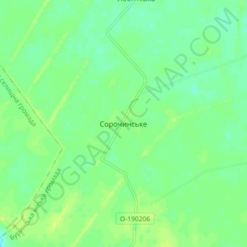 Сорочинское topographic map, elevation, terrain