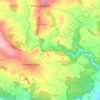 Mynydd-bach topographic map, elevation, terrain