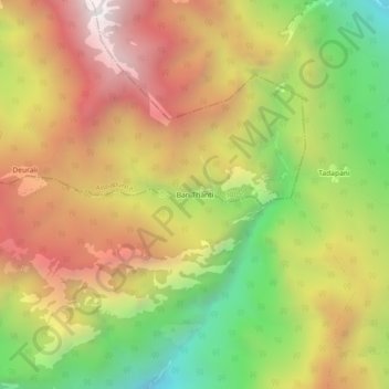 Banthati topographic map, elevation, terrain