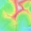 Clawdd Coch topographic map, elevation, terrain