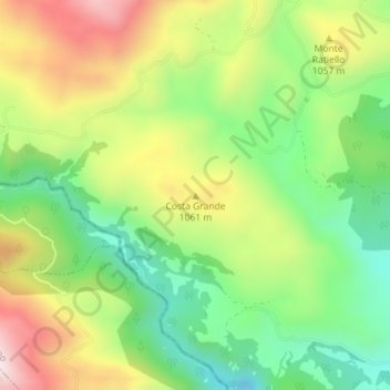 Costa Grande topographic map, elevation, terrain