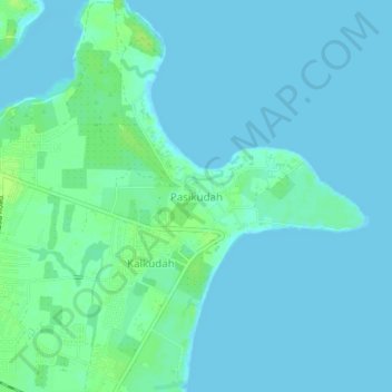 Pasikudah topographic map, elevation, terrain