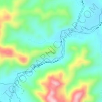 Bukit Tangga topographic map, elevation, terrain