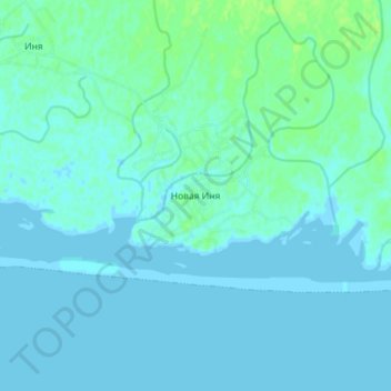Новая Иня topographic map, elevation, terrain