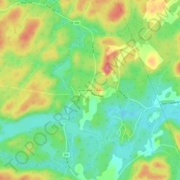 Snow Road Station topographic map, elevation, terrain