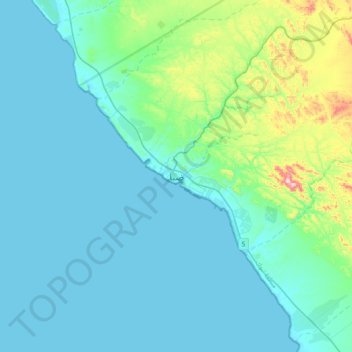Duba topographic map, elevation, terrain
