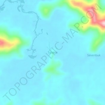 Tarakai topographic map, elevation, terrain