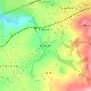 Barripper topographic map, elevation, terrain