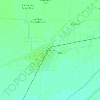 Usta Muhammad topographic map, elevation, terrain