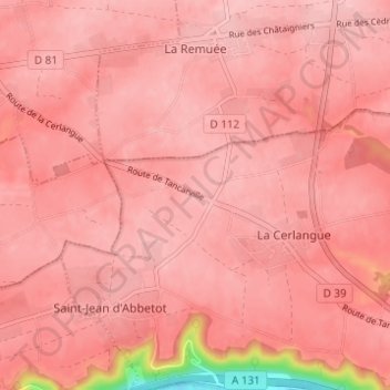 La Porte Blanche topographic map, elevation, terrain