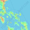 Camarines Sur topographic map, elevation, terrain