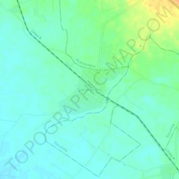Soconusco topographic map, elevation, terrain