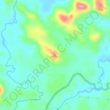 Bukit Maras topographic map, elevation, terrain