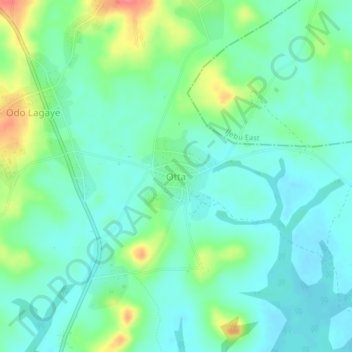 Otta topographic map, elevation, terrain