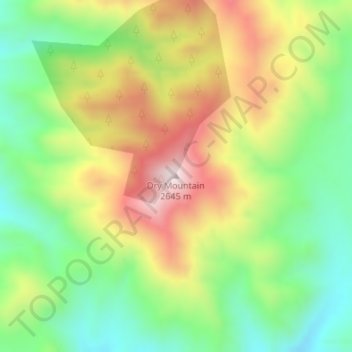 Dry Mountain topographic map, elevation, terrain