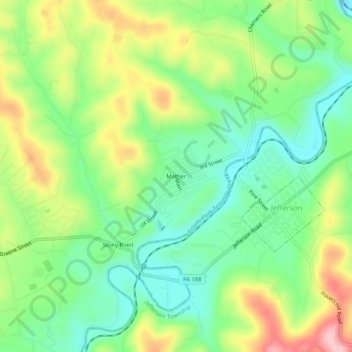 Mather topographic map, elevation, terrain