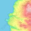Kenidjack topographic map, elevation, terrain