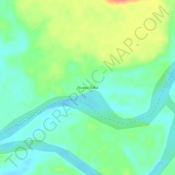 Nuevo Italia topographic map, elevation, terrain