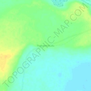 Thabatshukudu topographic map, elevation, terrain