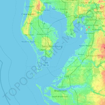 Coquina Key topographic map, elevation, terrain