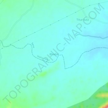 Bhadai topographic map, elevation, terrain